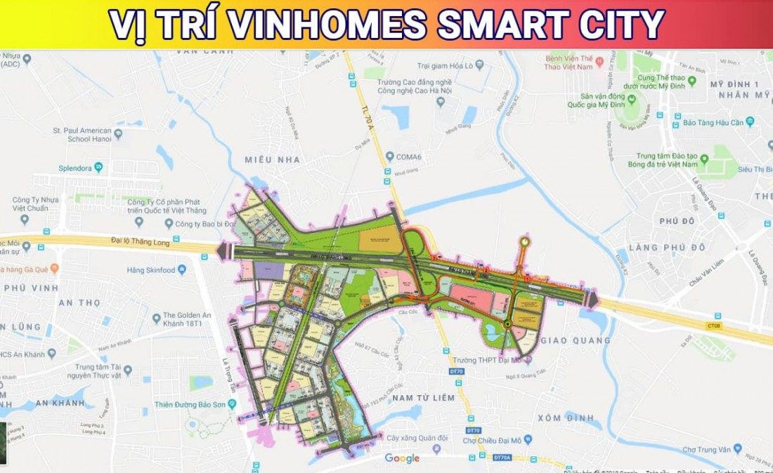 Vị trí “kim cương”của KĐT Vinhomes Smart City tại phía Tây Hà Nội